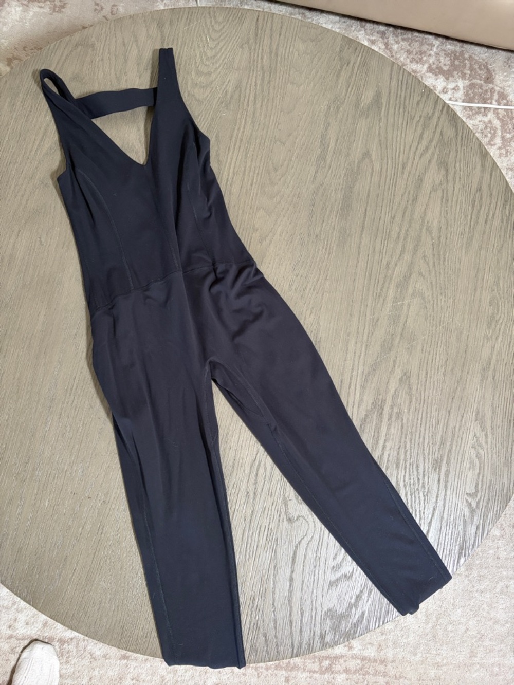Free People Black Sleeveless V-Neck Jumpsuit